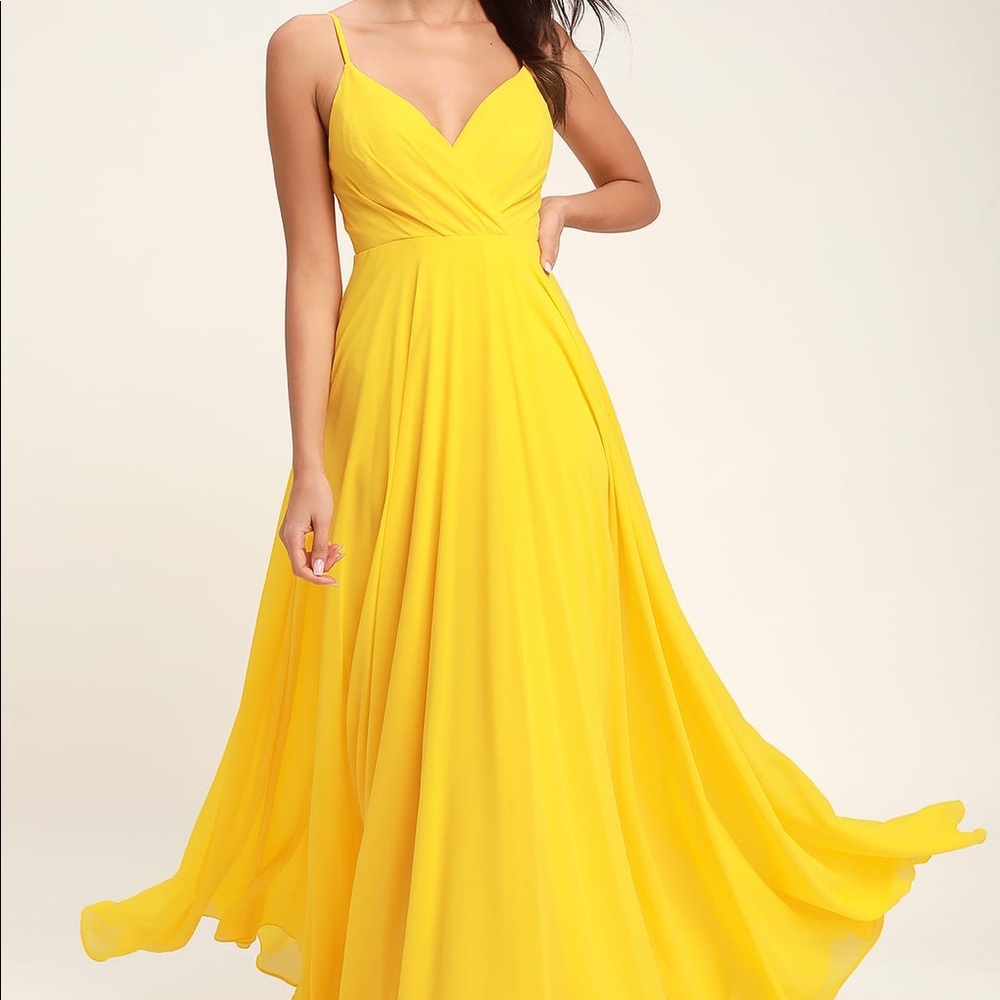 Beautiful lemon yellow dress